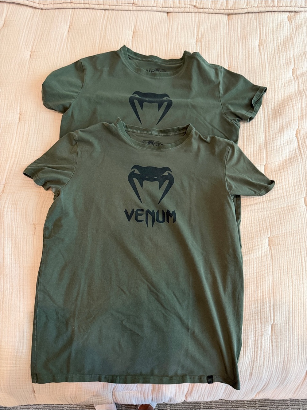 Venum Men's Short Sleeve Logo Tee — Olive Green- 2 pack